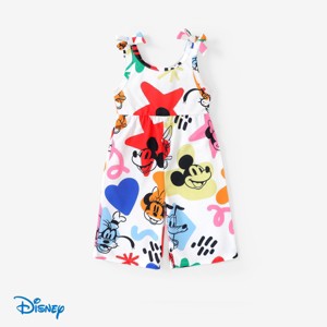PATPAT Disney Mickey Mouse & Friends Minnie Toddler Girl Romper Sleeveless Bowknot Character Doodle Print Jumpsuit 3-10 Years - 1 of 4