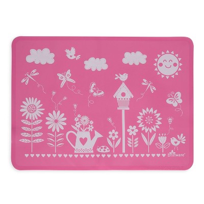 11" x 15" Silicone Garden Party Placemat Pink - Brinware