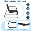 Acekool 4-Piece Outdoor Patio Furniture Set with Textile Fabric Seating, Glass Coffee Table, Loveseat & 2 Chairs for Backyard, Balcony, Porch - Gray - 3 of 4