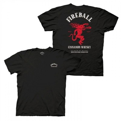 Adult Fireball Black Label Print Front and Back T-Shirt