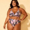 Women's Floral Print High Waist Medium Coverage Bikini Bottom - Shade & Shore™ Multi - 3 of 3