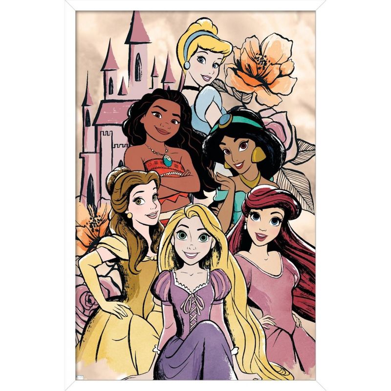 Trends International Disney Ultimate Princess Celebration - Castle Group Framed Wall Poster Prints, 1 of 7