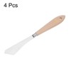 Unique Bargains Stainless Steel Wood Handle Flexible Polished Painting Mixing Knife 4 Pcs - 3 of 4