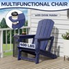 NAYSAYE Patio Chaise Lounge Adirondack Chair 4-Piece Foldable Recliner with Cup Holder 400 LBS Capacity for Backyard Garden, 22.3"*30"*36.4" - 4 of 4