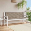 vidaXL Garden Bench Cushion Taupe 59.1"x(19.7"+19.7")x2.8" Oxford Fabric - 2 of 4