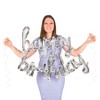 Beistle Script Happy Birthday Balloon Streamer, 16" x 5' 6", (2/Pkg) Silver - 2 of 4