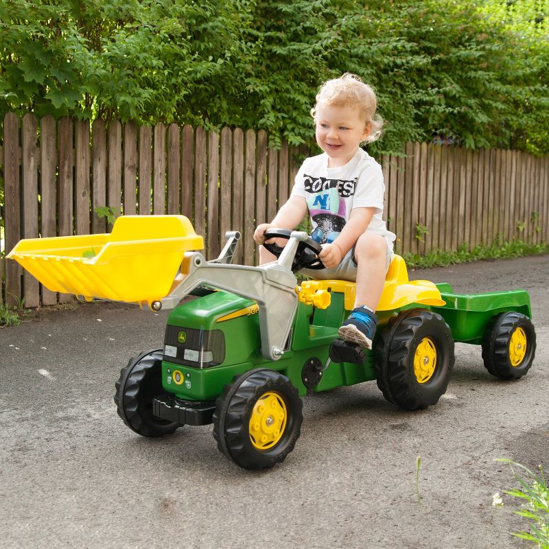 John Deere Kids&#39; Tractor with Trailer Ride-On, 3 of 6
