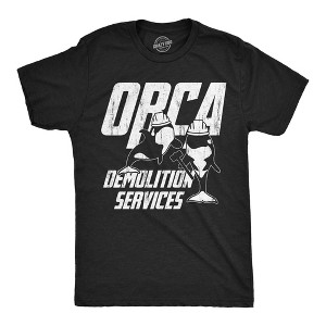 Mens Funny T Shirts Orca Demolition Services Sarcastic Killer Whale Graphic Novelty Tee For Men - Crazy Dog Men's T Shirt - 1 of 4