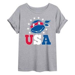 Women's - Teenage Mutant Ninja Turtles - USA Raphael Oversized Graphic T-Shirt - 1 of 4