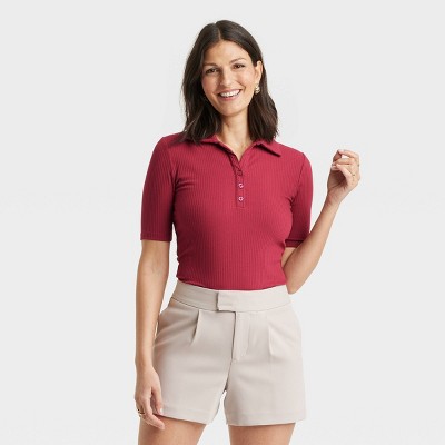 Women's Elbow Sleeve Polo Shirt - A New Day™