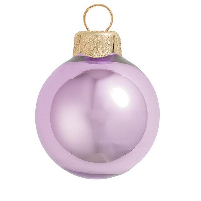 Northlight 8ct Pearl Glass Ball Christmas Ornament Set 3.25" - Soft Lavender Purple