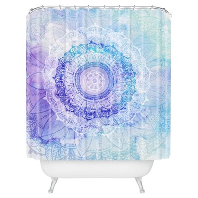 Floral Shower Curtain Blue - Deny Designs