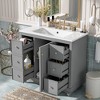 ChicFurnit 36 Inch Bathroom Vanity with Sink Bathroom Storage Cabinet Ceramic Sink with 4 Drawers and Door for Bathroom, 18"*36"*33.87" - 2 of 4