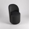 Set Of 1 Modern 360° Swivel Boucle Dining Chair, Round Upholstered Accent Vanity Side Chair with Velvet Fabric for Kitchen or Dining Room - 2 of 4