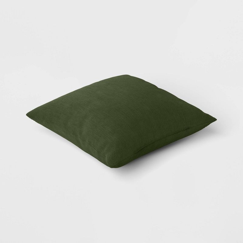 18"x18" Solid Woven Square Outdoor Throw Pillow - Threshold™, 4 of 6