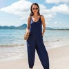 Women's Chic Satin Cami Jumpsuit for Beach Getaways - Cupshe - 2 of 4