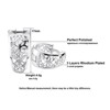 Filigree Wide Hoop Earrings for Women White Gold Plated Ginger Lyne Collection - 3 of 4