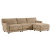 YOOCOZZ Chenille Sectional Sofa with Charging Ports, Petal Armrest Design and Movable Ottoman, 4 Seats - 2 of 4