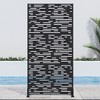 PexFix Outdoor Metal Privacy Screen Garden Fence Wave Pattern Wall Applique - 2 of 4