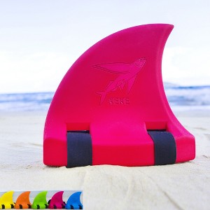 KEKE Back Float Swim Fin Trainer with Elastic Strap, Wearable Shark Fin Swim Float, Buoyancy Foam for Kids Children Toddler Swimming Safety, Red - 1 of 4
