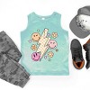 The Juniper Shop SmileyWorld Checkered Lightning Floral Youth Tank Top - 4 of 4