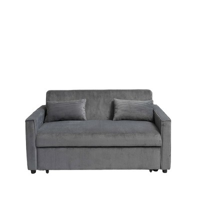 TiramisuBest 71" 3-Seater Corduroy Sofa, Deep Seat Loveseat Couch, Comfy Upholstered Sofa for Living, Bedroom,Apartment (White)