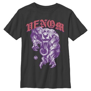 Marvel: Spider-Man Boys Venom Purple Comic Panel Short Sleeve T