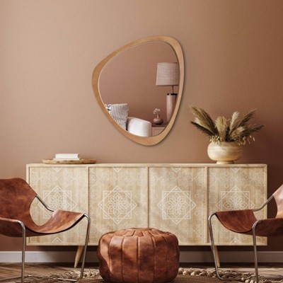 Natural Pine Asymmetrical Wall Mirror