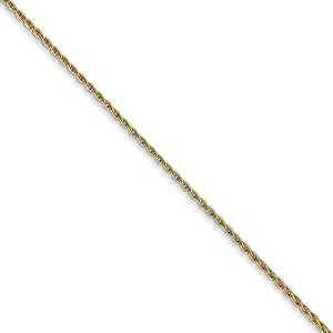 Black Bow Jewelry 1mm 14k Yellow Gold Solid Round Parisian Wheat Chain Necklace - 1 of 4