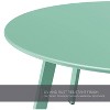 DOMETOUR 27.5 Inch Round Coffee Table Patio Side Table, Weather Resistant Outdoor Large Side Table - 3 of 4