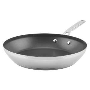 KitchenAid 3-Ply Base Stainless Steel 12" Nonstick Frying Pan: Tri Ply, Riveted Handle, Oven & Induction Safe - 1 of 4