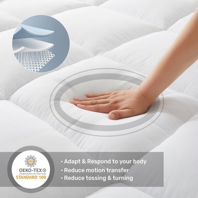 Luxurious White Queen Down Alternative Mattress Topper