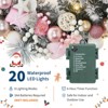 Christmas Garland with Lights, 6FT Holiday Accent Door Garland with Pink Bows & Colorful Balls, Pine Cones & Pine Needles, for Gatherings Parties - 4 of 4