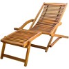 vidaXL Deck Chair Light brown Acacia wood Standard Foldable Deck Chair - 2 of 4
