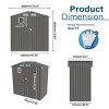 6x4 FT Metal Outdoor Storage Shed with Window and Lockable Door, All-Weather Small Garden Tool Shed for Backyard or Lawn – Cuddlewood - 4 of 4