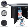 Fire Pit Table, 52'' 2-in-1 50,000 BTU Outdoor Gas Firepit – Rectangular Propane Fire Pit with Glass Guard/Lid/Storage/Covers - 4 of 4