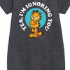 - Garfield - Ignoring You Graphic Short Sleeve Fleece Dress - 2 of 3