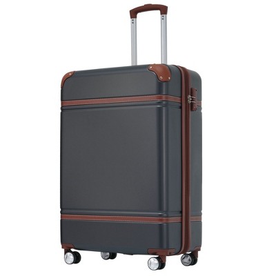 20" Luggage With TSA Lock, ABS Lightweight Suitcase, Vintage Carry On Luggage With Silent Spinner Wheels For Men Women