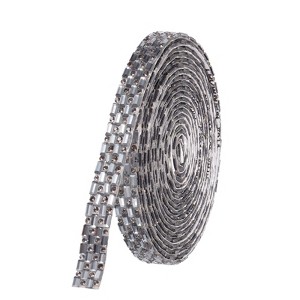 Unique Bargains Glass Self-Adhesive Wedding Decoration Crystal Rhinestone Diamond Ribbon - 1 of 3