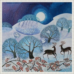 Amanti Art 22"x22" Snowy Land by Lisa Graa Jensen Framed Canvas Wall Art - 1 of 4