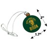 North Dakota State Bison Mini Small Tiny Wood Christmas Tree Holiday Ornament - 4 of 4