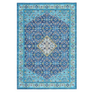 Vintage Area Rug - Rug for Living Room, Washable Rug, Non Slip Stain-Resistant Carpet, Low Pile Soft Vintage Design, Perfect for Bedroom & Dining Room - 1 of 4
