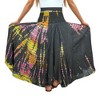 Agan Traders Women's Boho Summer Tie-dye High Waistband A Line Flared Maxi Skirt - 4 of 4