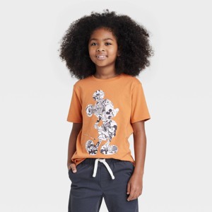 Boys' Mickey Mouse & Friends Short Sleeve Graphic T-Shirt - Orange - 1 of 3