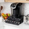 Mind Reader Single-Serve Coffee Pod Organizer with 2 Drawers 72 Pod Capacity: Black Plastic Storage Accessory - 3 of 4