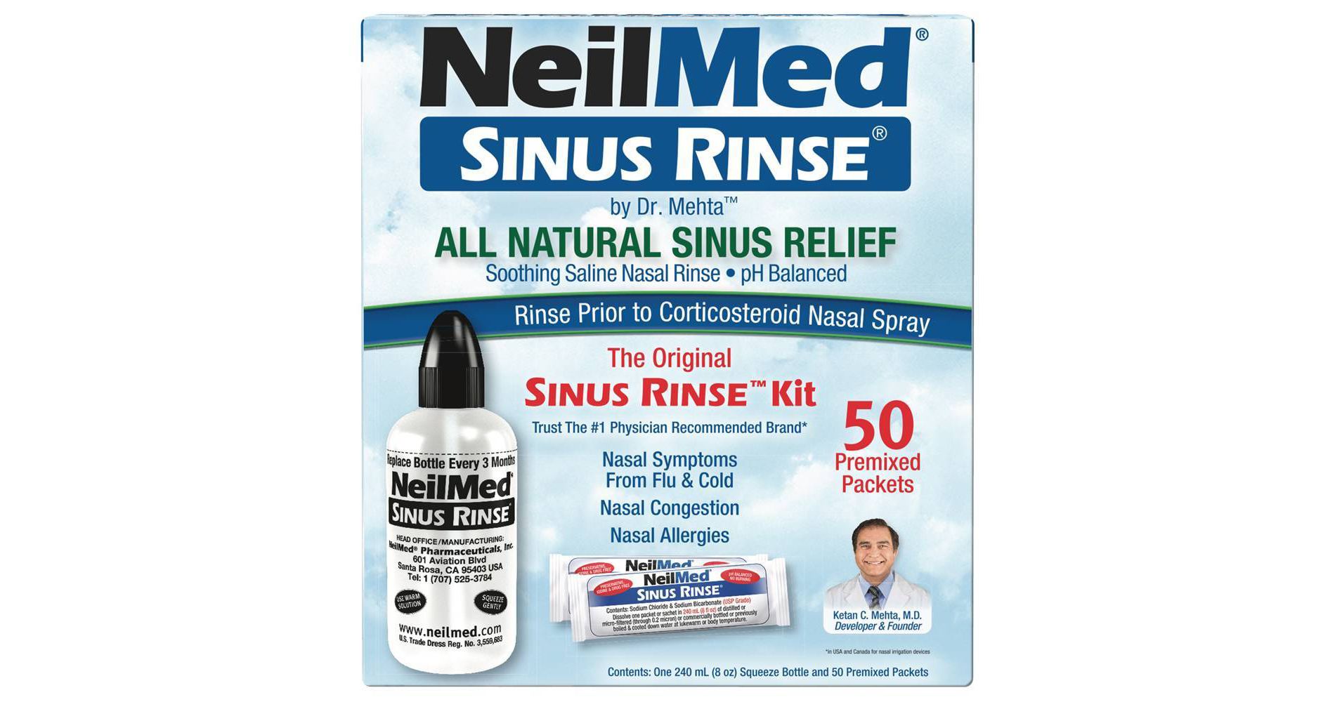 NeilMed Pharmaceuticals Original Sinus Rinse Kit Packets - 50ct