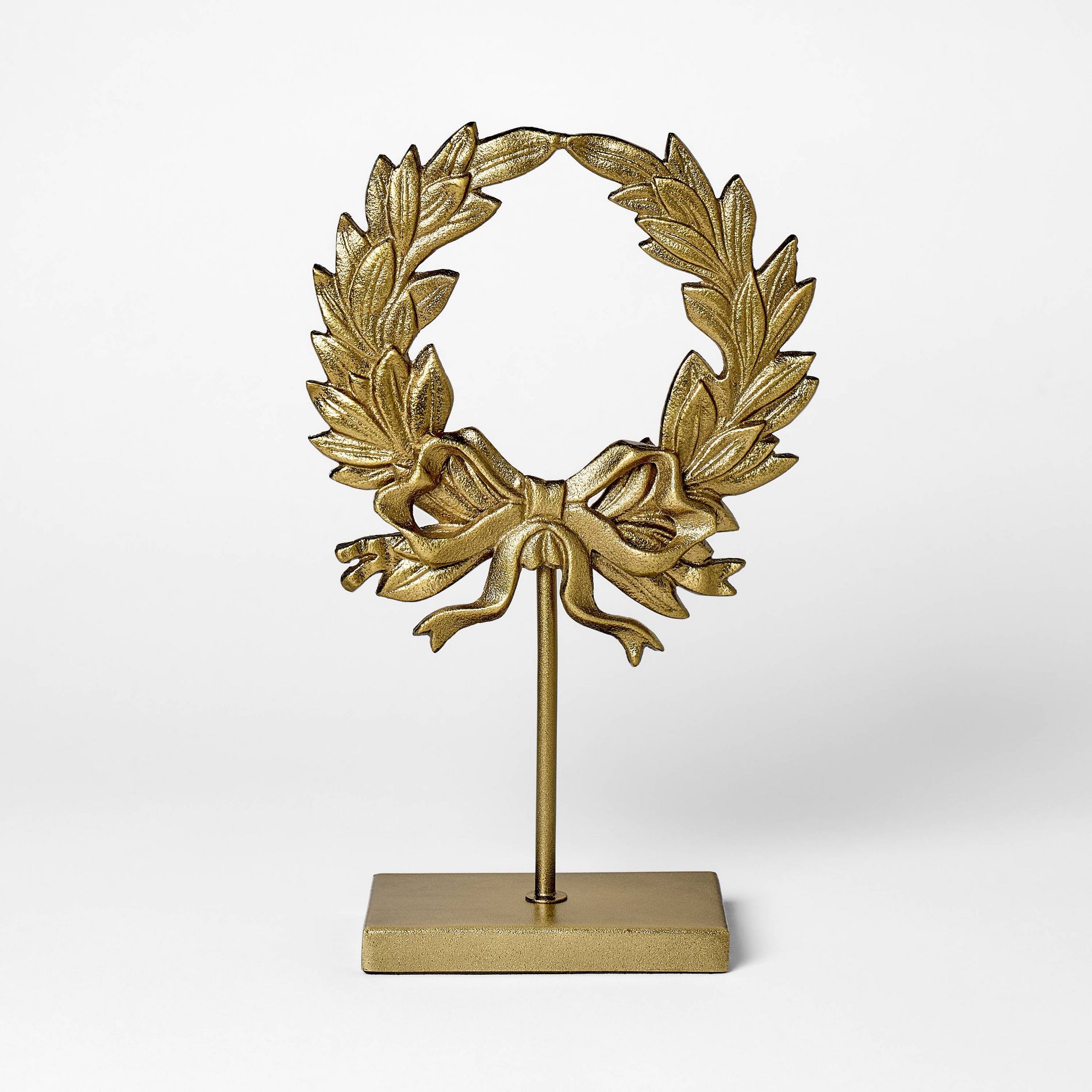 Metal Christmas Wreath Figural Gold - Threshold™ designed with Studio McGee