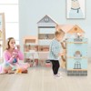 Costway Wooden Corner Dollhouse Playset with 41 Pieces of Furniture and Accessories - 4 of 4
