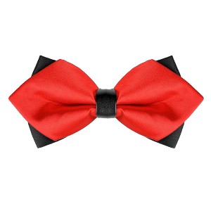 Allegra K Men's Pre-Tied Pointed Neck Strap Wedding Party Tuxedo Bow Ties - 1 of 4