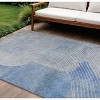 Blue And Gray Geometric Washable Indoor Outdoor Area Rug - 2 of 4